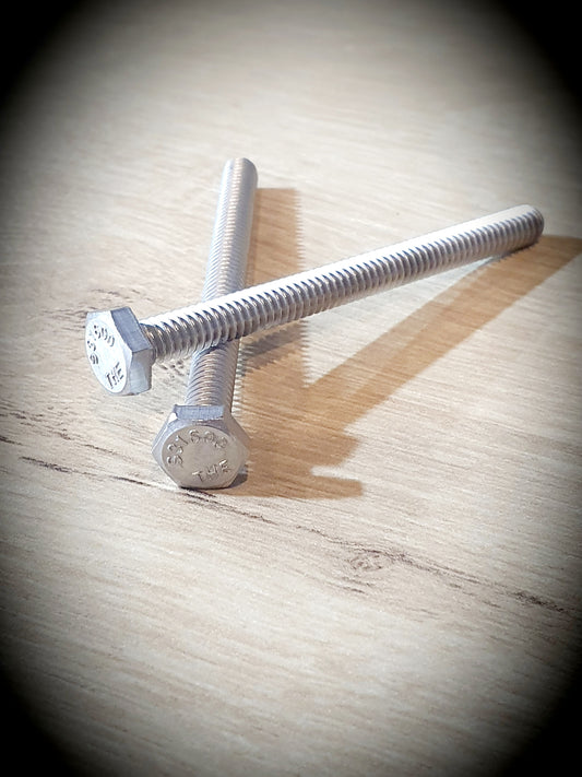 UNC 316 stainless hex bolt 1/4" X 3"