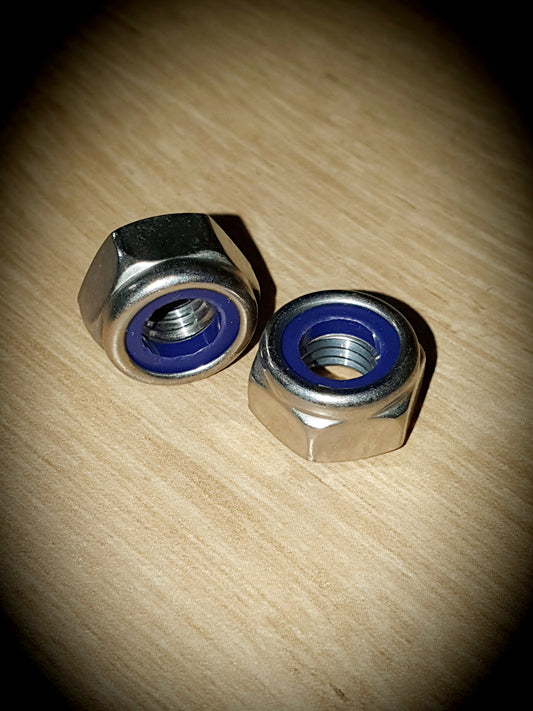 Hexagon nut, low profile, with clamping piece ( non-metal insert) s/s  M10