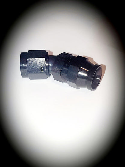 207-06-BLK -6 30 degree hose end - alloy