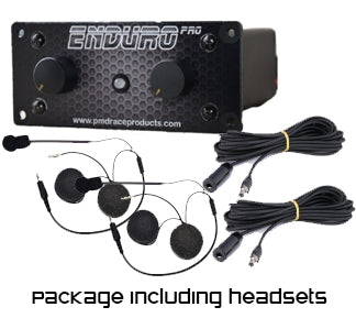 Enduro Pro intercom package including headsets helmet noise cancelling headsets and leads included