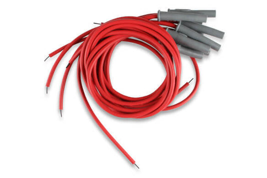 MSD-31199 MSD Spark Plug Wires, Copper, Silicone, Multi-Angle, 8.5mm Dia., Red, Universal V8, Set