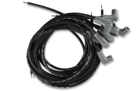 MSD-31223 MSD Spark Plug Wires, Copper, Silicone, 90 Degree, 8.5mm Dia., Black, Universal V8, Set