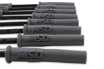 MSD-32813 MSD Spark Plug Wires, Copper, Silicone, Multi-Angle, 8.5mm Dia., Black, GM LS Engines, Set