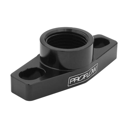 PFE675BK Proflow Adapter, Turbo Oil Drain, 38-44mm GT Aluminium Adaptor -08AN Female, Black