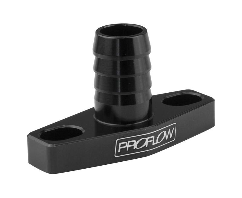 PFE677BK Proflow Adapter, Turbo Oil Drain, 38-44mm Gt Aluminium Adaptor 5/8in. Barb Black