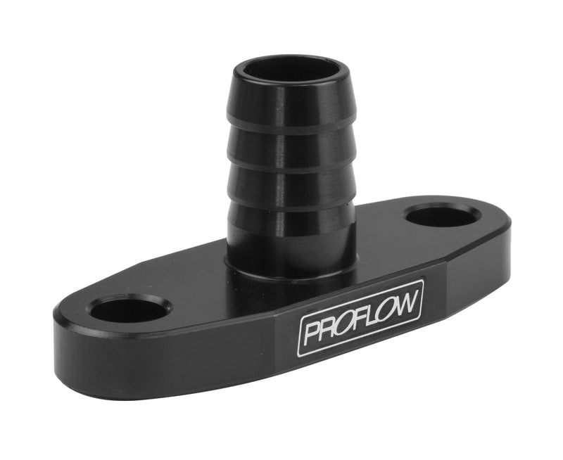 PFE678BK Proflow Adapter, Turbo Oil Drain, 52mm T3/T4 Aluminium Adaptor 5/8in. Barb Black