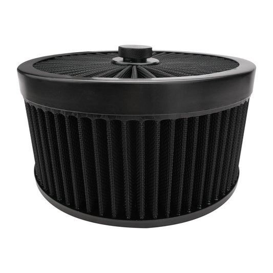 PFEAF-230102B Proflow Air Filter Assembly Flow Top Round Black 9in. x 4in. Suit 5-1/8in. Flat Base