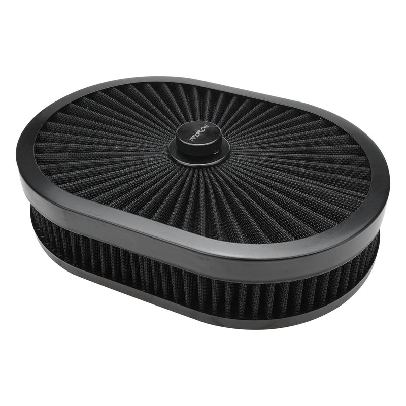 PFEAF-300076B Proflow Air Filter Assembly Flow Top Oval Black 12in. x 9in. x 3in. Suit 5-1/8in. Flat Base