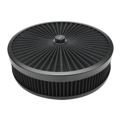PFEAF-350063B Proflow Air Filter Assembly Flow Top Round Black 14in. x 2.5in. Suit 5-1/8in. Neck Recessed Base
