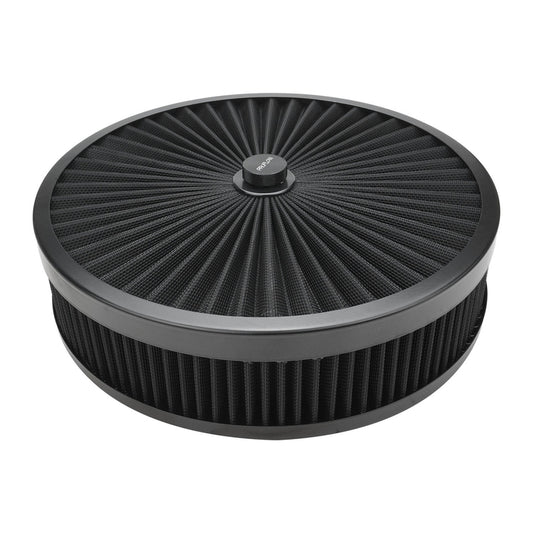 PFEAF-350076B Proflow Air Filter Assembly Flow Top Round Black 14in. x 3in. Suit 5-1/8in. Neck Recessed Base