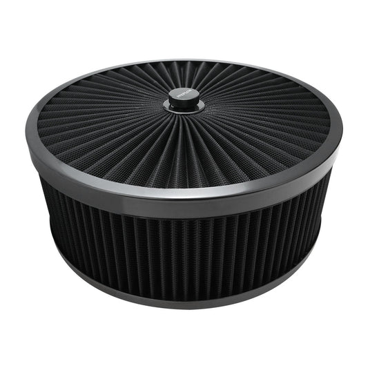 PFEAF-350127B Proflow Air Filter Assembly Flow Top Round Black 14in. x 5in. Suit 5-1/8in. Neck Recessed Base