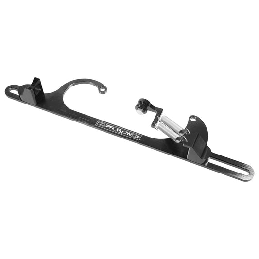 PFECB4150BK Proflow Throttle Cable Bracket, Billet Aluminium, Black Anodised, Holley 4150/4160, Each - SS Racetech Rods & Customs