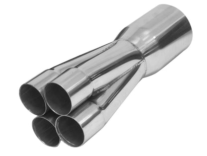 PFEECS14730SS Proflow Exhaust Collector, Merge, 304 Stainless Steel, Slip On, 12in. x 1-3/4in. Primary To 3-1/2in. by SS Racetech Rods & Customs