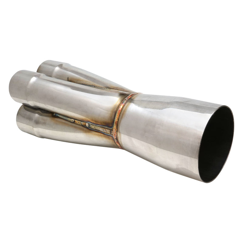 PFEECS14743SS Proflow Exhaust Collector, Merge, 304 Stainless Steel, Slip On, 12in. x 1-7/8in. Primary To 3-1/2in.