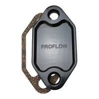 PFEFB-100BK Proflow Fuel Pump Block-Off Plate, Aluminium, Black Anodised, For Holden 253 308, Each - SS Racetech Rods & Customs