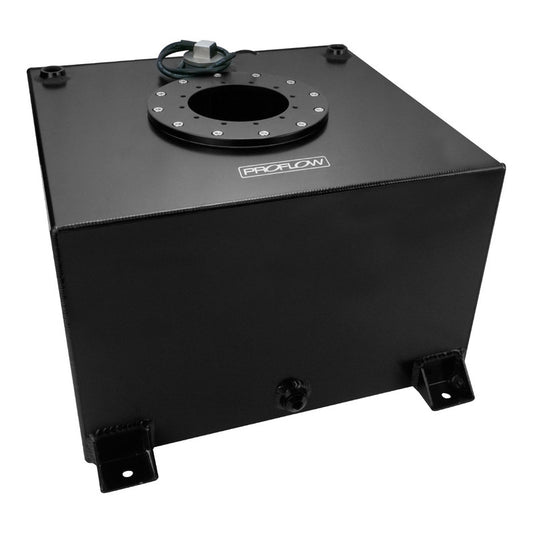 PFEFC8010 Proflow Fuel Cell, EFI Baffled Tank, 10G, 38L, Aluminium, Black 410 x 380 x 260mm, With Sender, Each - SS Racetech Rods & Customs