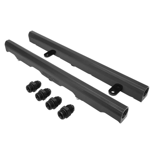 PFEFRKLS2BK Proflow Fuel Rail Kit, For Holden Commodore VE-VF, LS2/LS3/L76/L77/L92, -08AN ORB, Billet Aluminium, Black Anodised - SS Racetech Rods & Customs