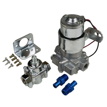 PFEFS12802-1 Proflow Fuel Pump, Electric, Rotor, Vane, Blue 110GPH, Cast Aluminium, 3/8 in. NPT, 14 PSI, With Regulator, Universal, Kit