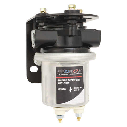 PFEFS14040 Proflow Fuel Pump, Electric Universal Rotary Vane 100GPH, 7 PSI, 3/8 NPT, Black/Silver, Each - SS Racetech Rods & Customs