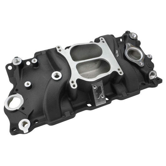 PFEM2101-BK Proflow Intake Manifold, AirDual , Aluminium, Black Square/Spread Bore, For Chevrolet, Small Block