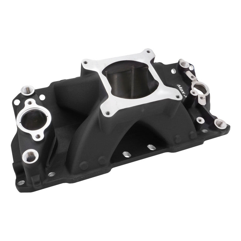 PFEM2925-BK Proflow Intake Manifold, SuperMax, Single Plane, Aluminium, Black, Square Bore, SB Chev