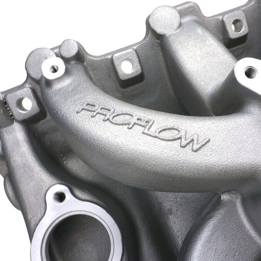 PFEM7594 Proflow Intake Manifold, AirMax, Dual Plane, For Holden Commodore V8, VN Heads 253, 304, 308, Aluminium, Natural, Square Bore - SS Racetech Rods & Customs