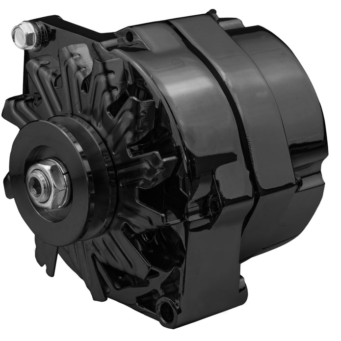 PFEPM37127BK Proflow Alternator Power Spark, 100 Amp 1-Wire, Internal Regulator, Black Powder coat, V-Belt, Chev, For Holden, Commodore, Torana