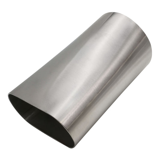 PFESS-PA312 Proflow Pipe Adapter, Exhaust, Oval To Round, Stainless Steel, Raw, 3.50 in. Inlet/Outlet, 6 in. Length