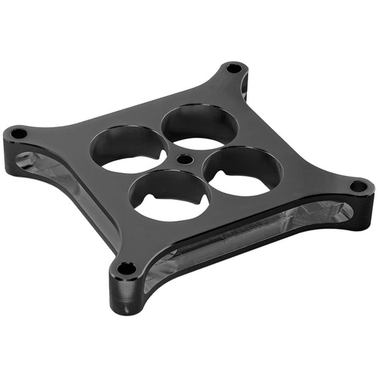 PFESSLW41501ALBK Proflow Carburettor Spacer, Aluminium Black Anodised, 1 in. Thick, Tapered Combo, 4150 Square Bore - SS Racetech Rods & Customs