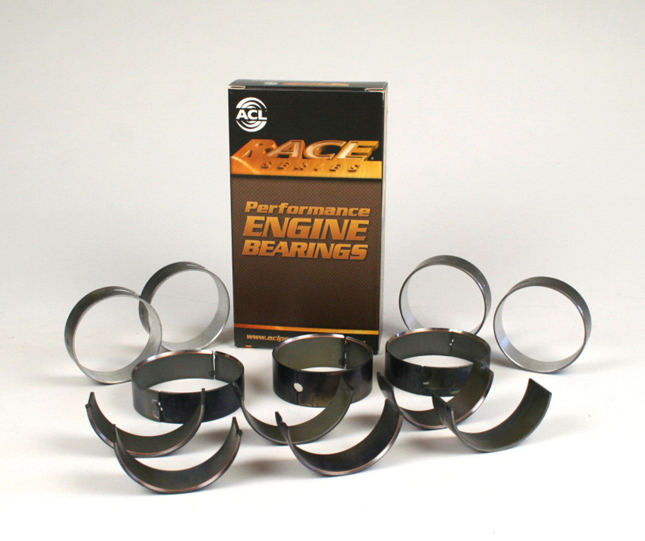 ACL 5M7298HC-10 - Chevy V8 4.8/5.3/5.7/6.0L Race Series .10 Oversized Main Bearing Set - CT-1 Coated