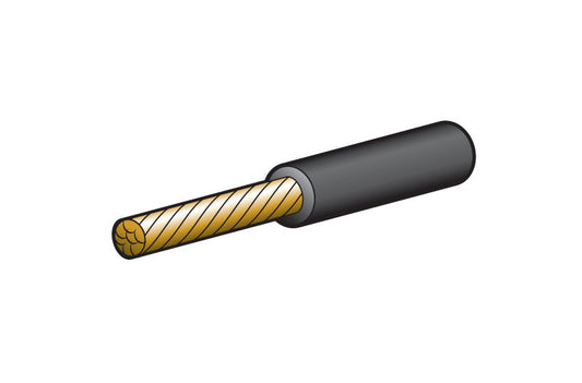 NARVA 6MM BLACK WIRE - PER METER - 5816-30BK