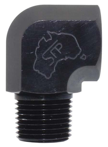 914-02-BLK 1/8 NPT male / female 90 degree