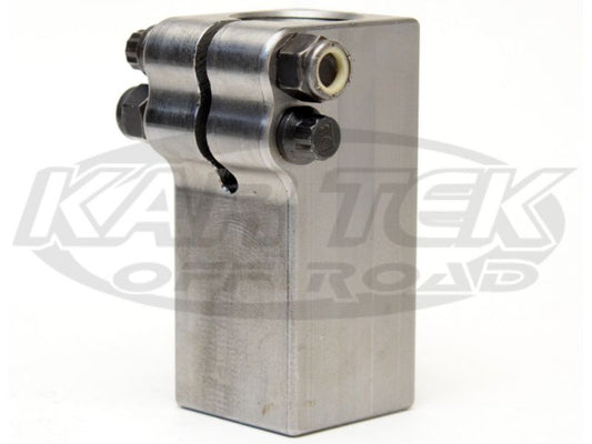 KTK100TBTT2SDD Two Bolt Smooth Square Pinch Bungs Right Hand Thread For 1" Heim Joint 1-1/2" x 1-1/2" Square - SS Racetech Rods & Customs